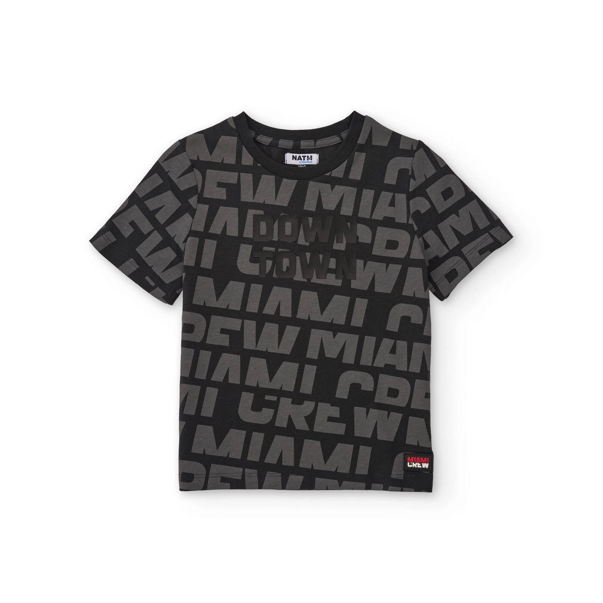 Παιδική κοντομάνικη μπλούζα NATH KIDS αγόρι - ΓΚΡΙ