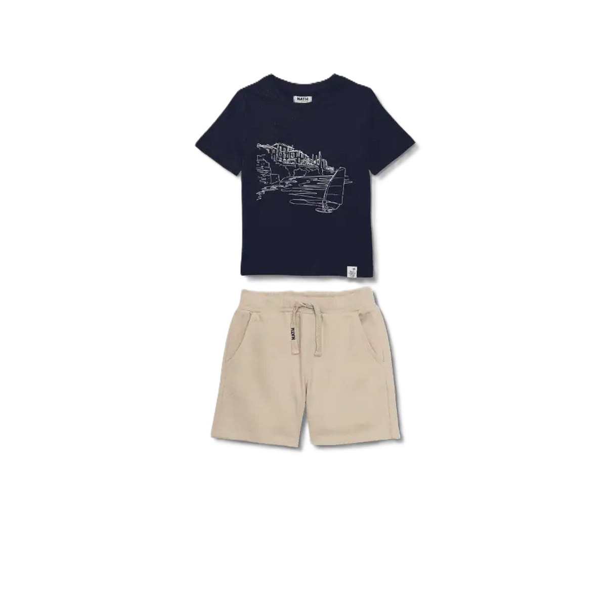 Παιδικό σετ με βερμούδα NATH KIDS αγόρι - NAVY