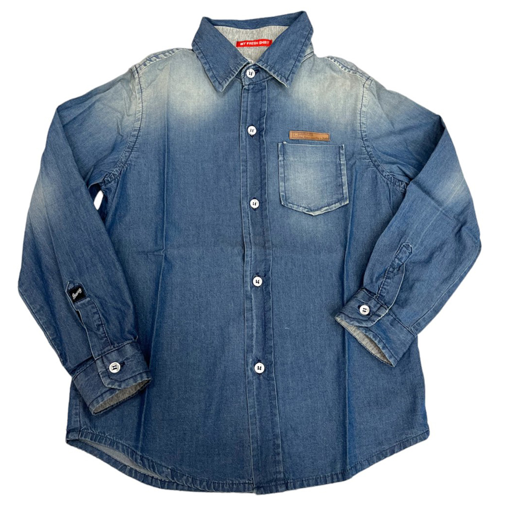 Τζιν πουκάμισο GANG - ΜΠΛΕ