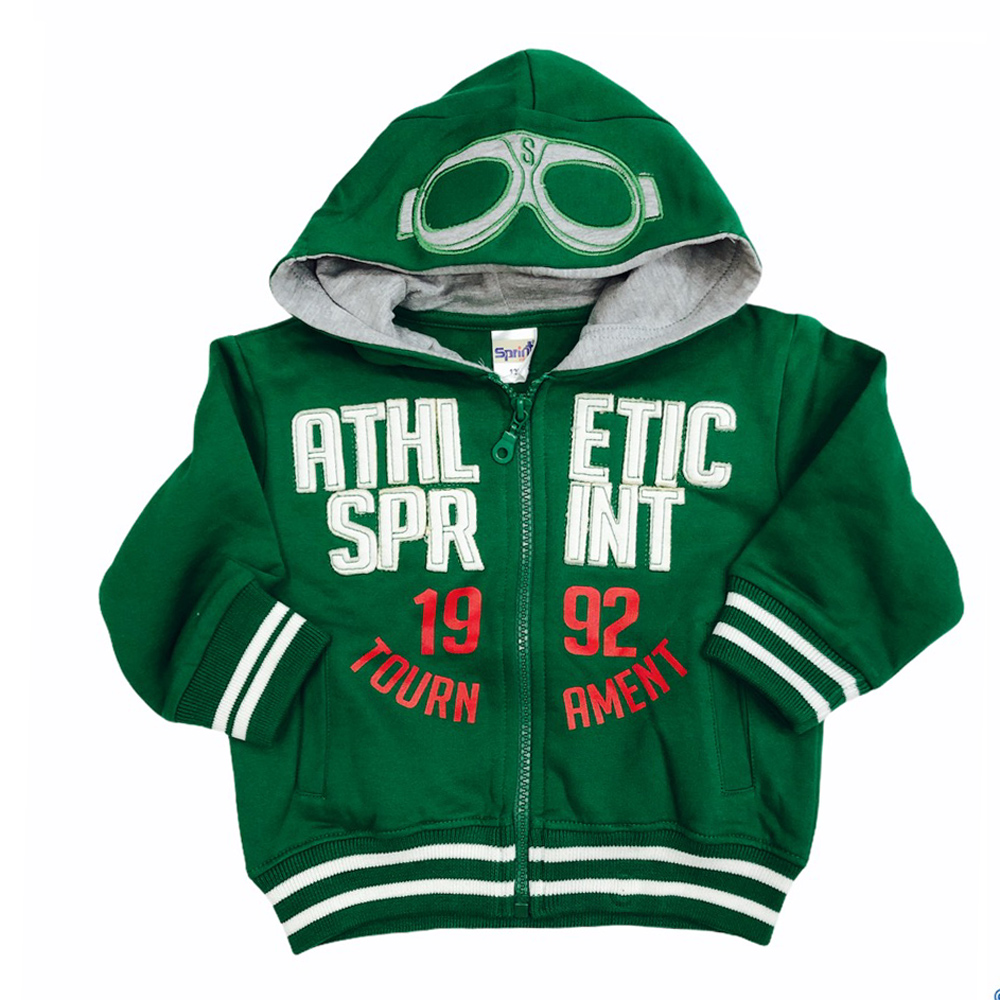 Παιδική ζακέτα SPRINT αγόρι - ΠΡΑΣΙΝΟ