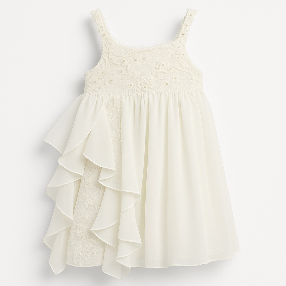 Βαπτιστικό φόρεμα MARASIL κορίτσι - ΕΚΡΟΥ