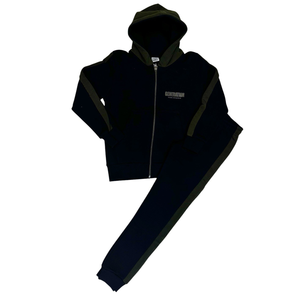 Σετ με φόρμα PICCINO αγόρι - ΜΑΥΡΟ