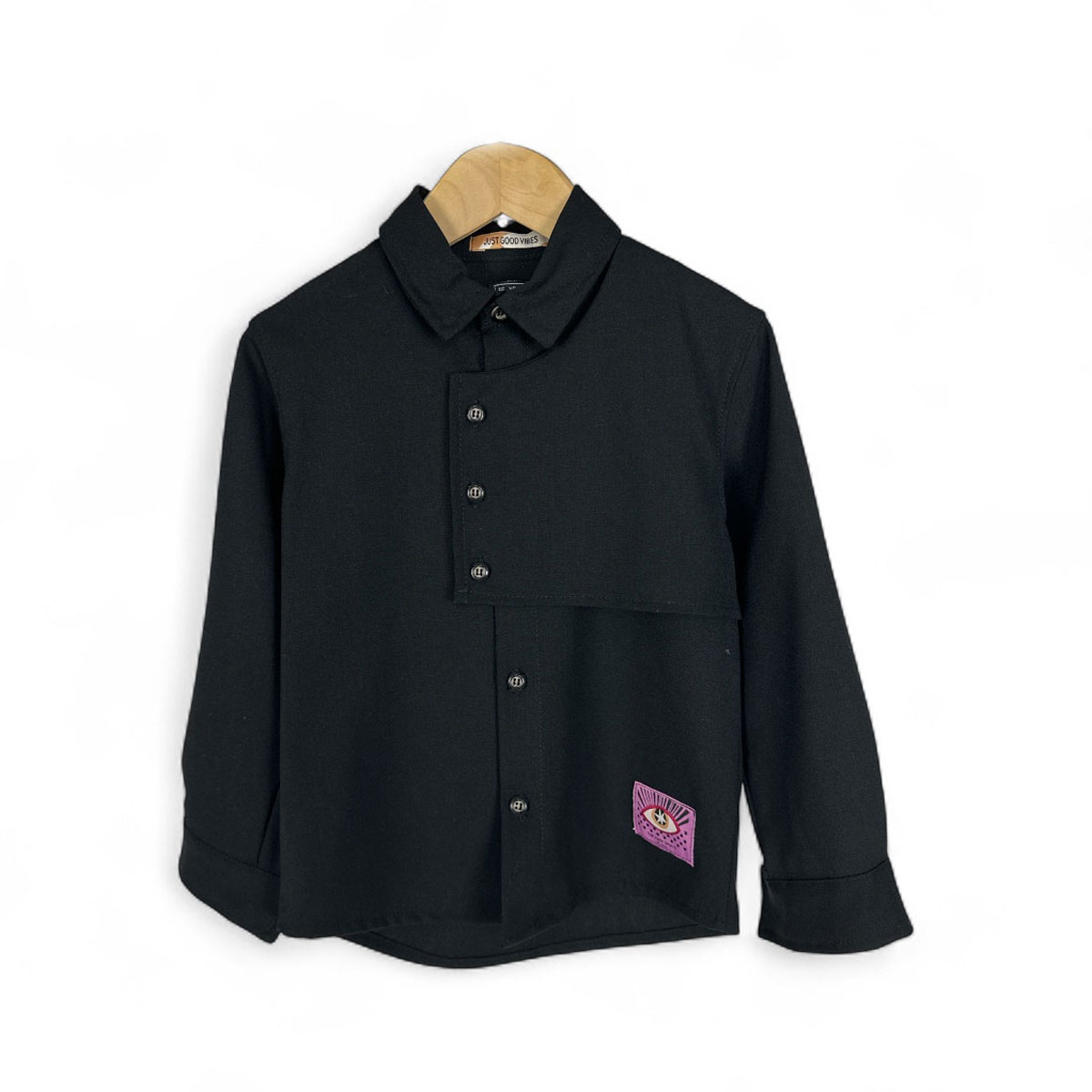 Παιδικό πουκάμισο GANG αγόρι - ΜΑΥΡΟ