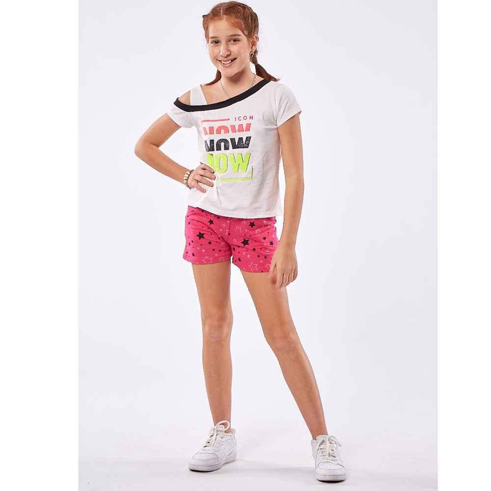 Σετ με σόρτς ΕΒΙΤΑ - ΛΕΥΚΟ