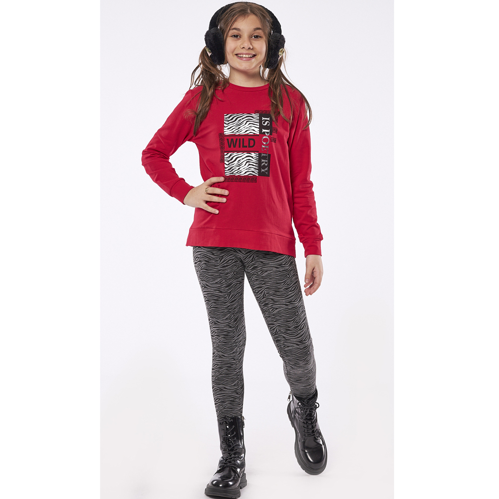 Σετ εποχής με κολάν ΕΒΙΤΑ 2 τμχ - ΚΟΚΚΙΝΟ