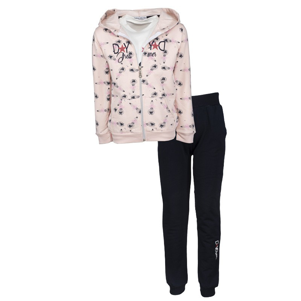 Σετ με φόρμα ΕΒΙΤΑ 3 τμχ κορίτσι - ΡΟΖ