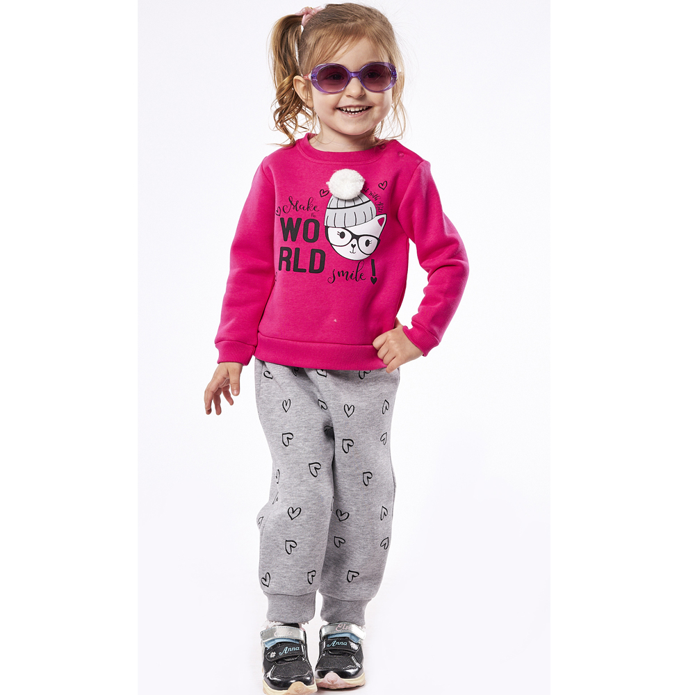 Σετ με φόρμα ΕΒΙΤΑ 2 τμχ - ΦΟΥΞΙΑ