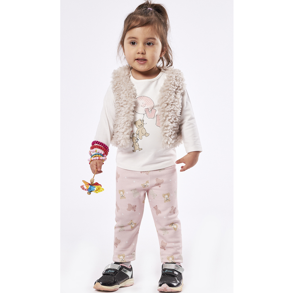 Σετ με κολάν ΕΒΙΤΑ 3 τμχ - ΜΠΕΖ