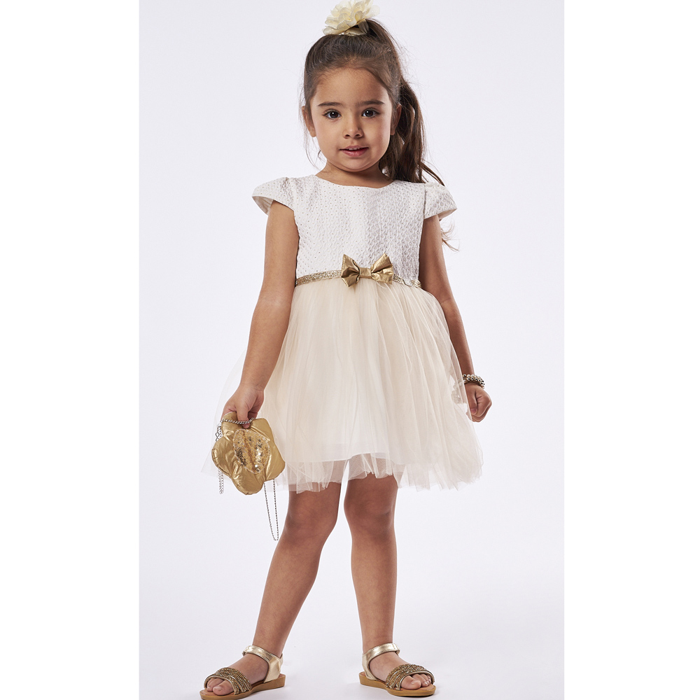 Φόρεμα ΕΒΙΤΑ κορίτσι - ΕΚΡΟΥ