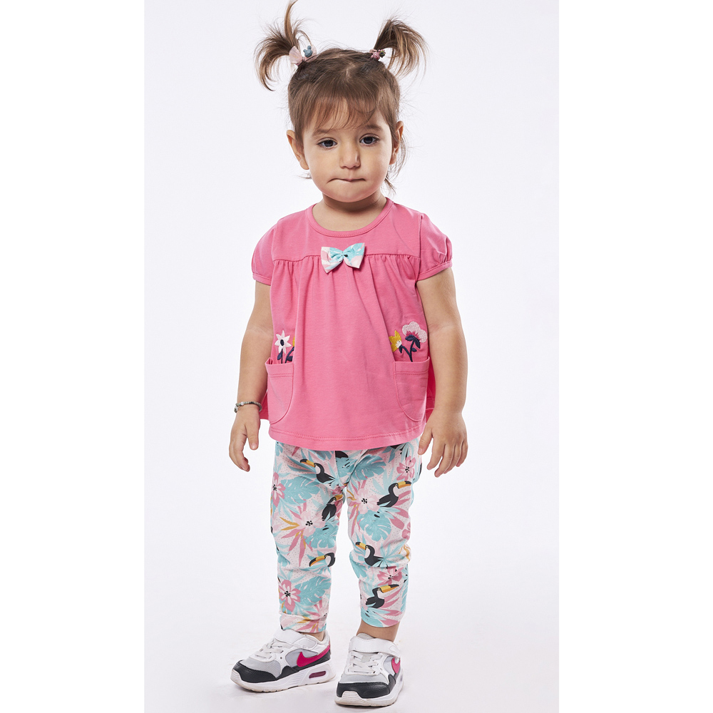 Σετ με κολάν ΕΒΙΤΑ κορίτσι - ΡΟΖ