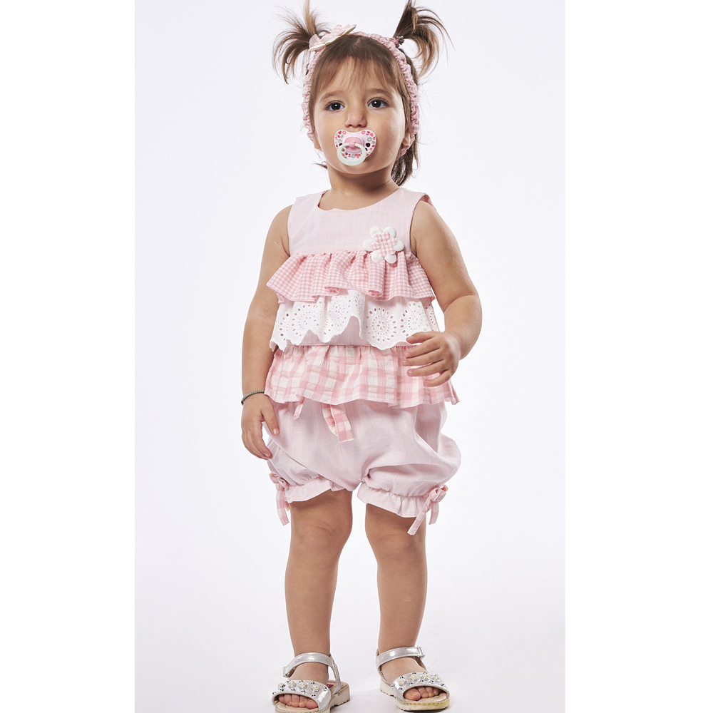 Σετ με σόρτς ΕΒΙΤΑ κορίτσι - ΡΟΖ