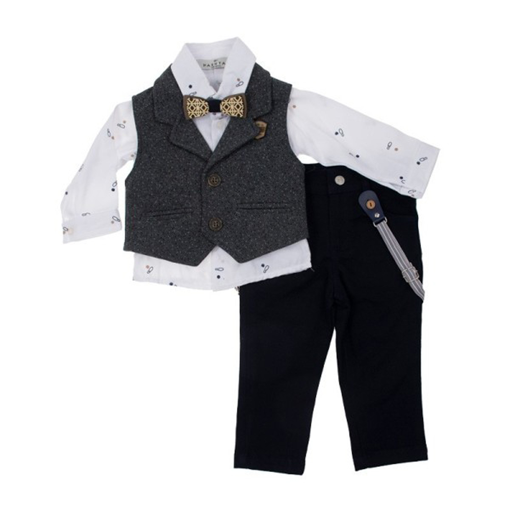 Σετ με παντελόνι HASHTAG 3 τμχ - ΑΝΘΡΑΚΙ