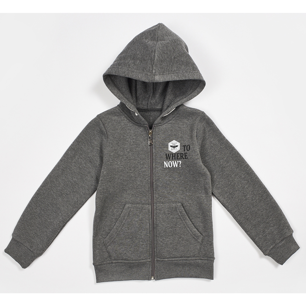 Ζακέτα με κουκούλα HASHTAG - ΓΚΡΙ