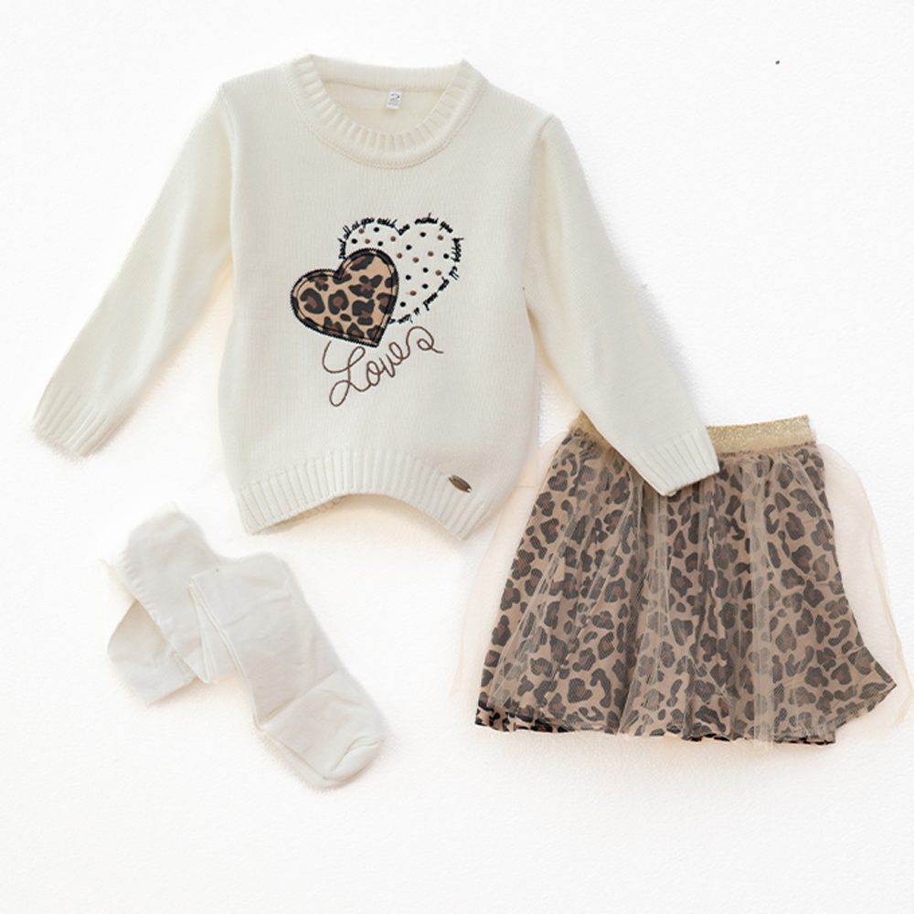 Παιδικό σετ με φούστα RESTART κορίτσι - ΕΚΡΟΥ