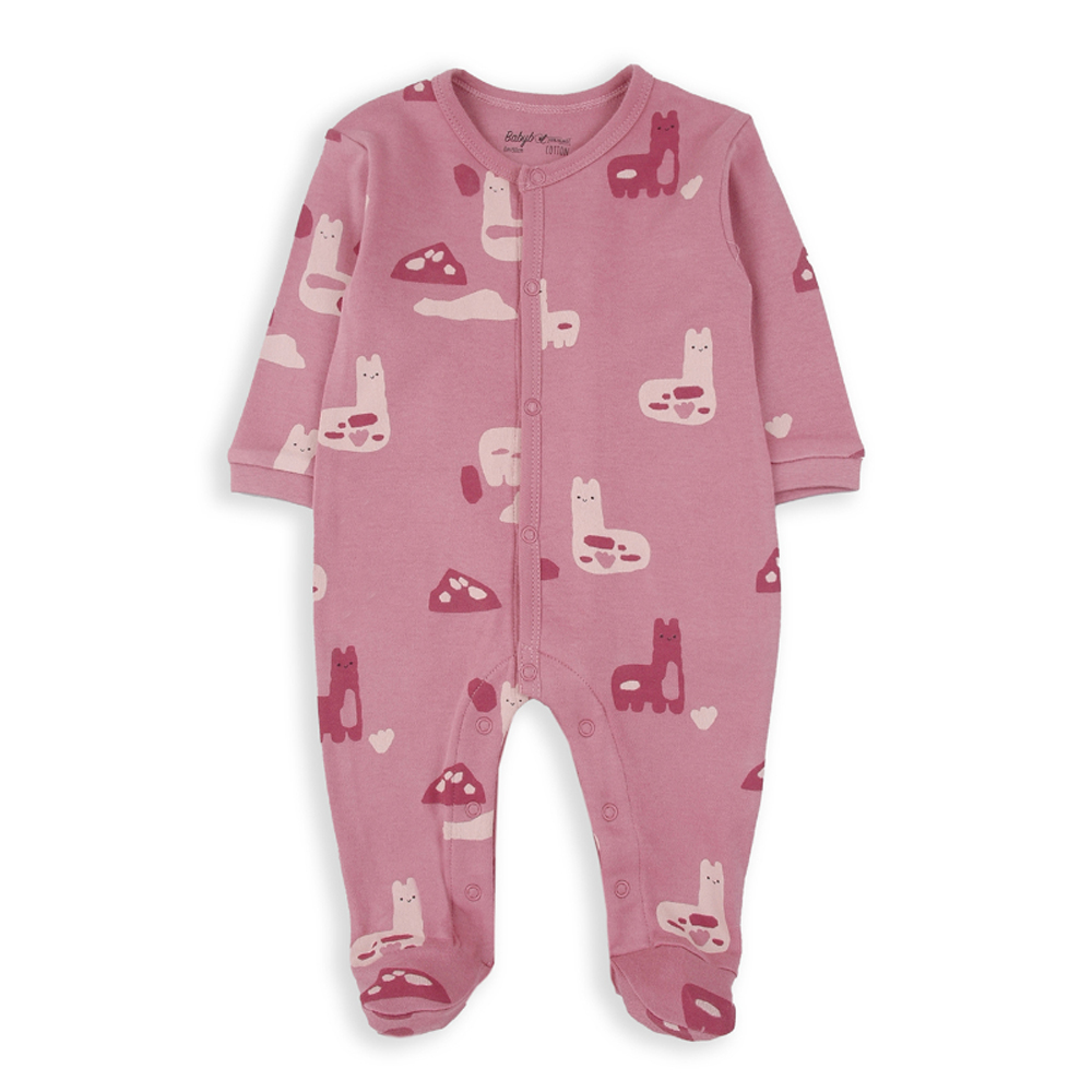 Βρεφικό ολόσωμο φορμάκι BABYBOL κορίτσι - ΡΟΖ