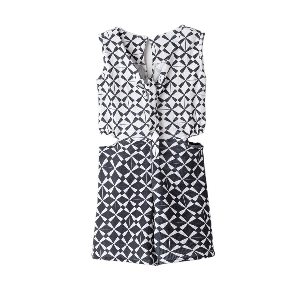 Ολόσωμο σόρτς ΕΒΙΤΑ κορίτσι ΛΕΥΚΟ- - ΛΕΥΚΟ-ΜΑΥΡΟ