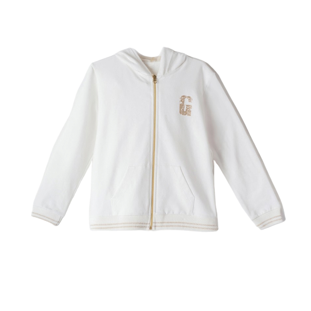 Ζακέτα φούτερ ΕΒΙΤΑ κορίτσι - ΕΚΡΟΥ