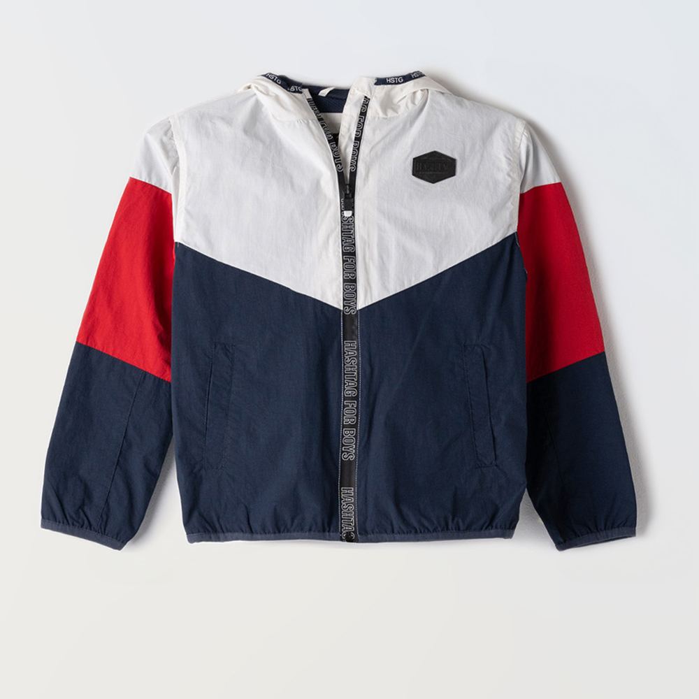 Μπουφάν εποχής HASHTAG αγόρι - ΛΕΥΚΟ-ΜΠΛΕ