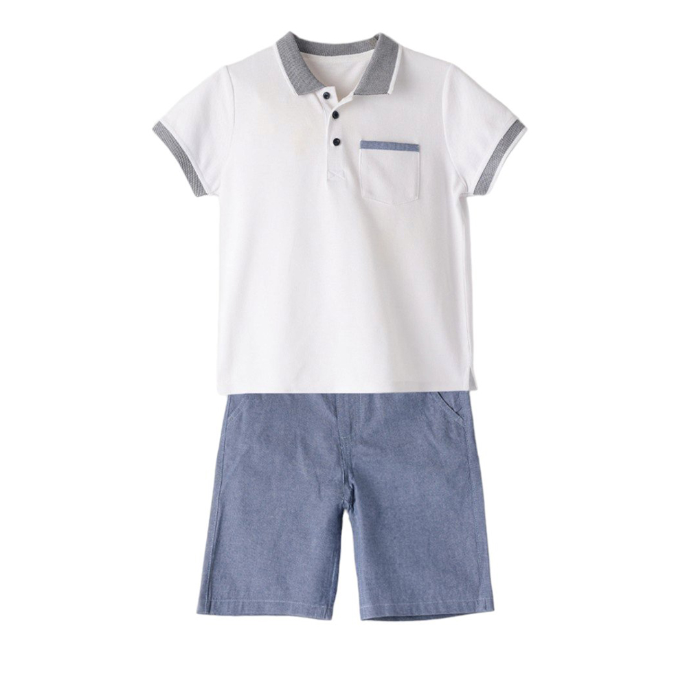 Σετ με βερμούδα HASHTAG αγόρι - ΛΕΥΚΟ