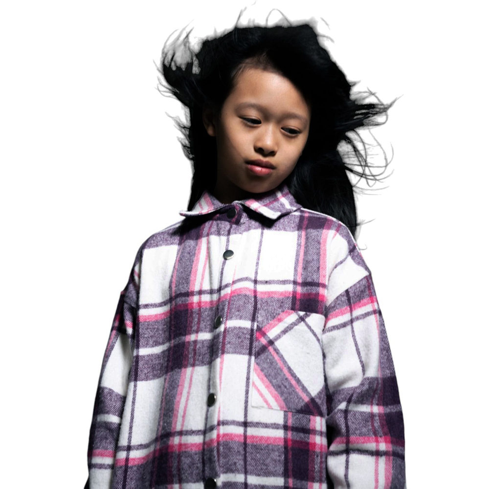 Παιδικό καρώ πουκάμισο φανέλα ΕΒΙΤΑ κορίτσι - 4