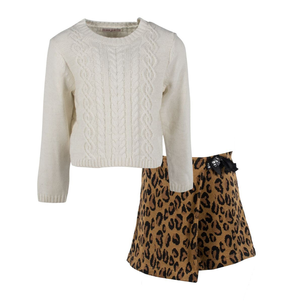 Παιδικό σετ με σόρτς ΕΒΙΤΑ κορίτσι - ΕΚΡΟΥ