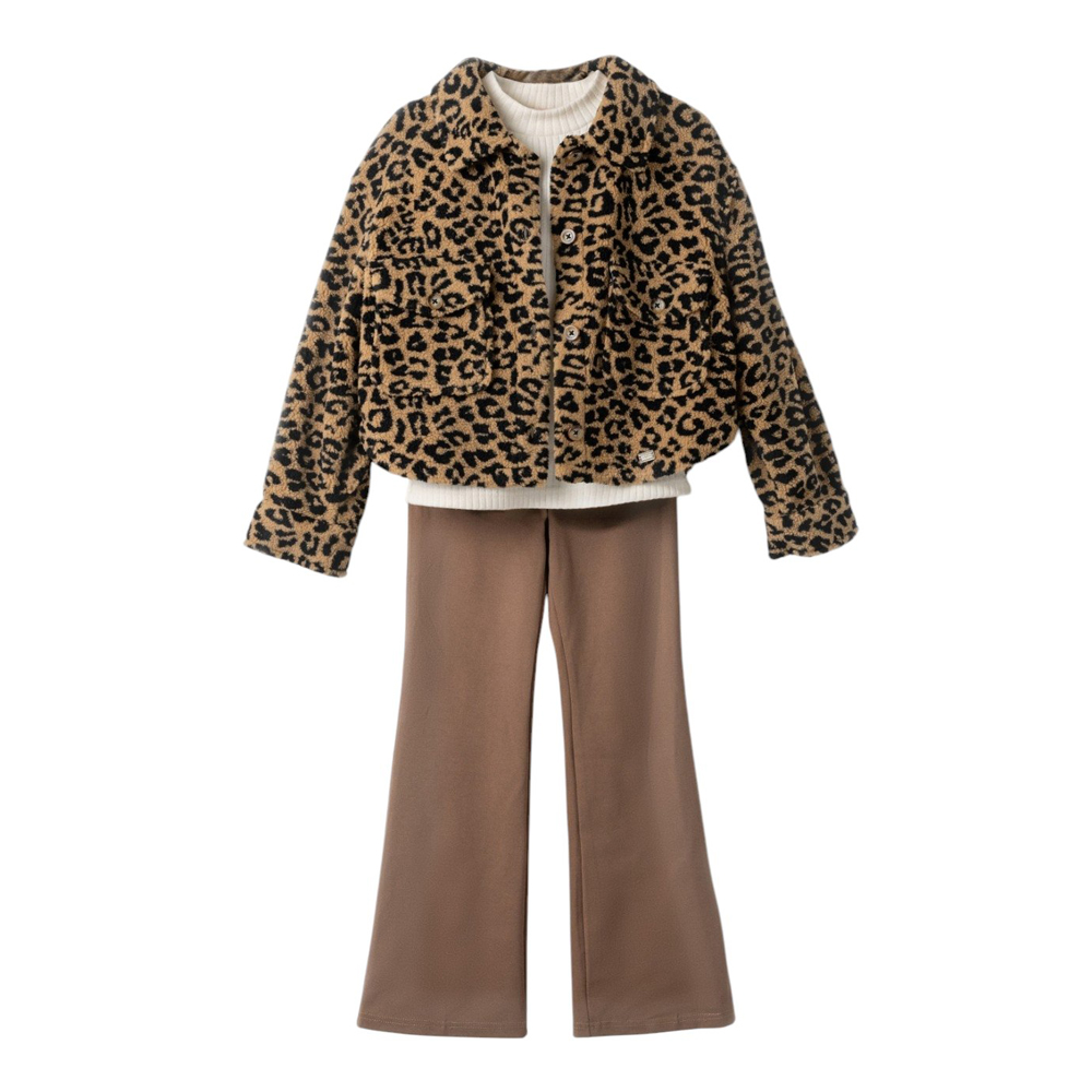 Παιδικό σετ με κολάν ΕΒΙΤΑ 3 τμχ κορίτσι - ΚΑΦΕ