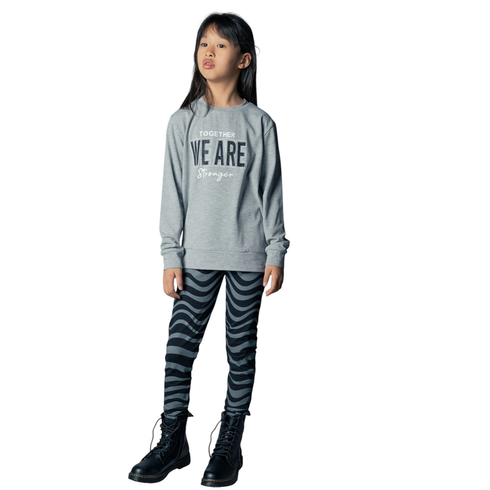 Παιδικό σετ με κολάν ΕΒΙΤΑ κορίτσι - ΓΚΡΙ