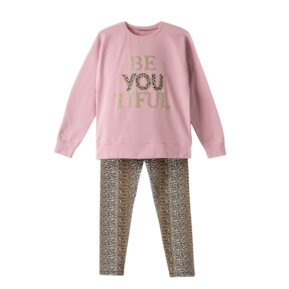 Παιδικό σετ με κολάν ΕΒΙΤΑ κορίτσι - ΡΟΖ