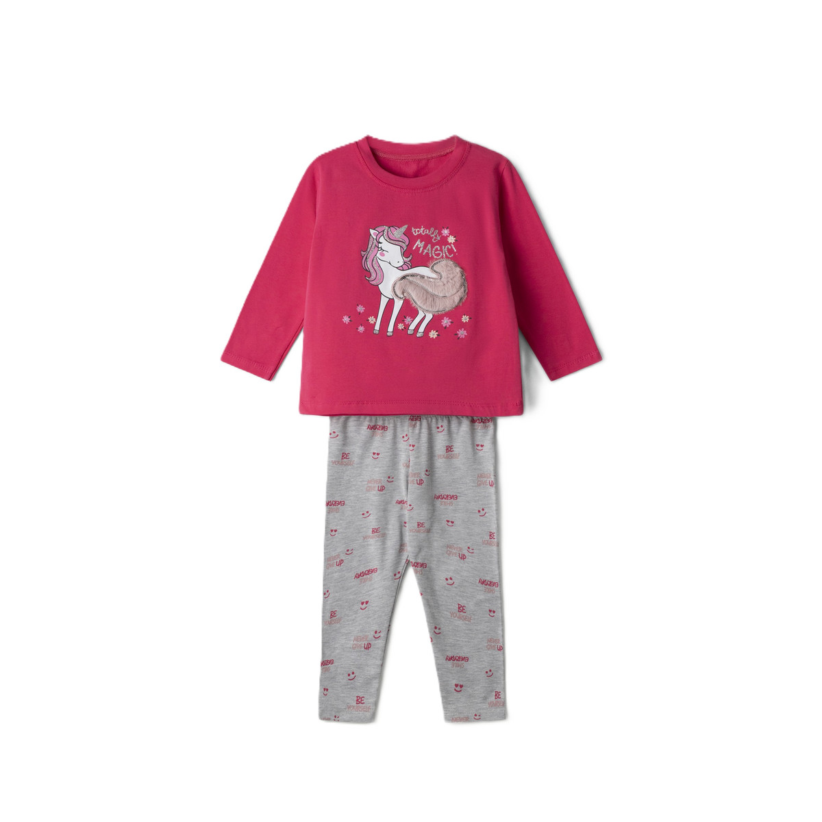 Παιδικό σετ με κολάν ΕΒΙΤΑ κορίτσι - ΦΟΥΞΙΑ