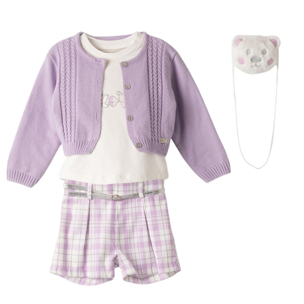 Παιδικό σετ με σόρτς 3 τμχ ΕΒΙΤΑ κορίτσι - ΛΙΛΑ