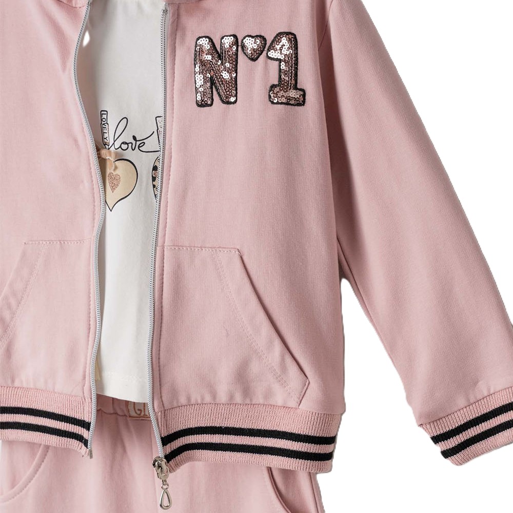 Παιδικό σετ με φόρμα ΕΒΙΤΑ 3 τμχ κορίτσι - 2