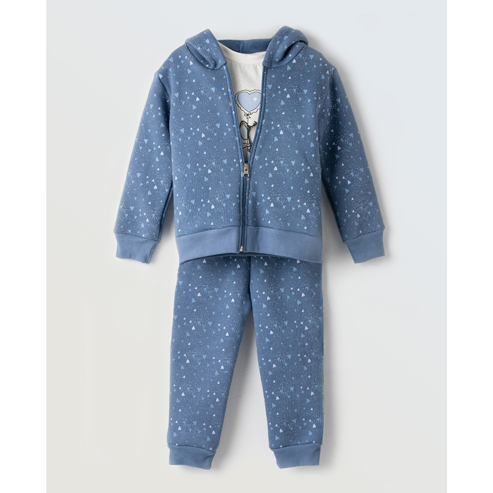 Παιδικό σετ με φόρμα 3 τμχ ΕΒΙΤΑ κορίτσι - ΜΠΛΕ