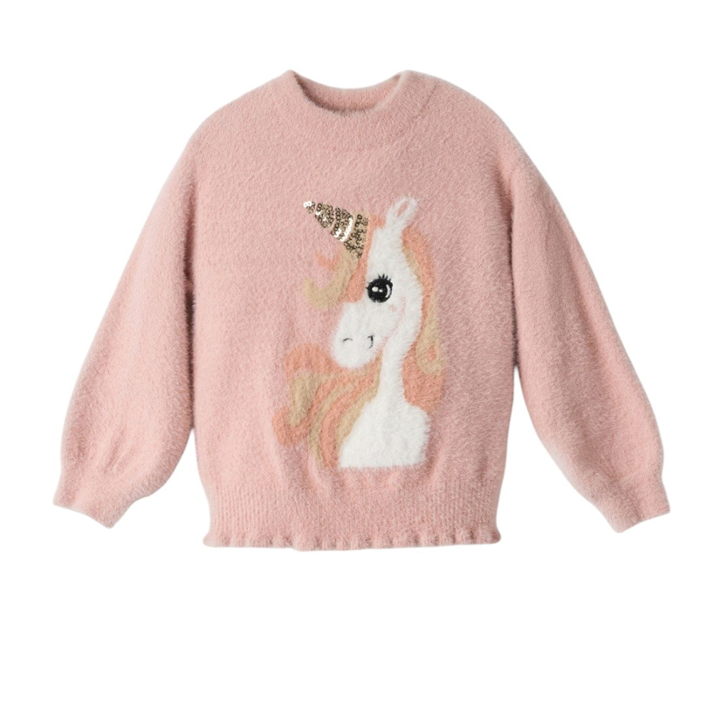 Παιδική πλεκτή μπλούζα ΕΒΙΤΑ κορίτσι - ΡΟΖ