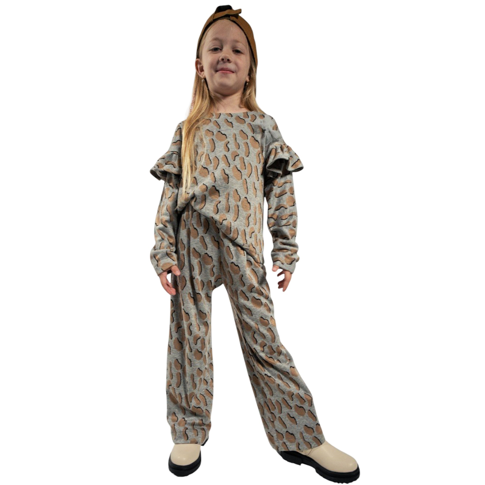 Παιδικό σετ με παντελόνα ΕΒΙΤΑ κορίτσι - ΓΚΡΙ