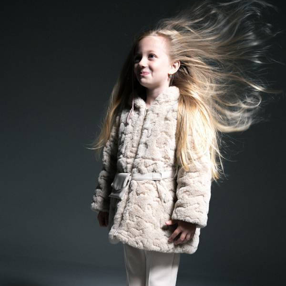 Παιδικό γούνινο παλτό ΕΒΙΤΑ κορίτσι - 4