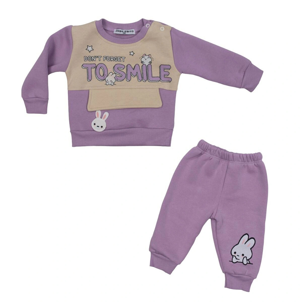 Βρεφικό σετ με φόρμα ΕΒΙΤΑ κορίτσι - ΛΙΛΑ