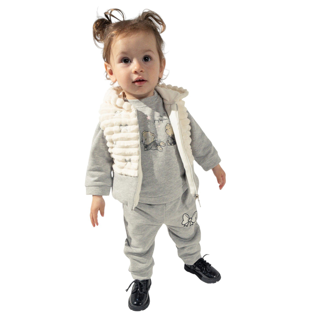 Βρεφικό σετ με φόρμα 3 τμχ ΕΒΙΤΑ κορίτσι - 2