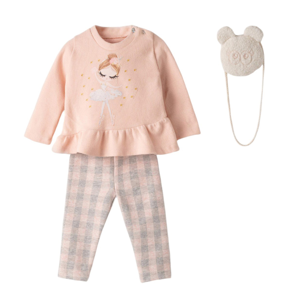 Βρεφικό σετ με κολάν ΕΒΙΤΑ κορίτσι - ΣΟΜΟΝ