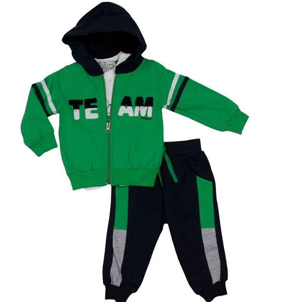 Βρεφικό σετ με φόρμα 3 τμχ HASHTAG αγόρι - ΠΡΑΣΙΝΟ