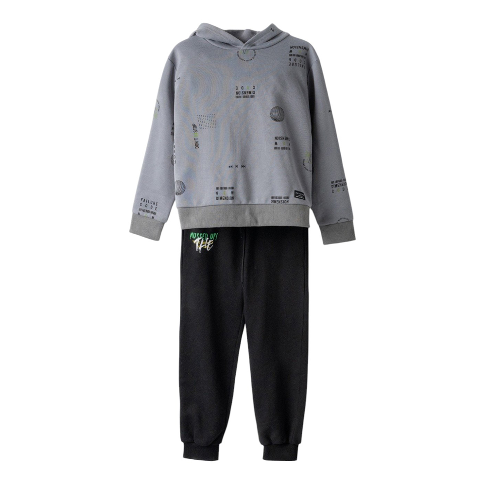 Παιδικό σετ με φόρμα HASHTAG αγόρι - ΑΝΘΡΑΚΙ