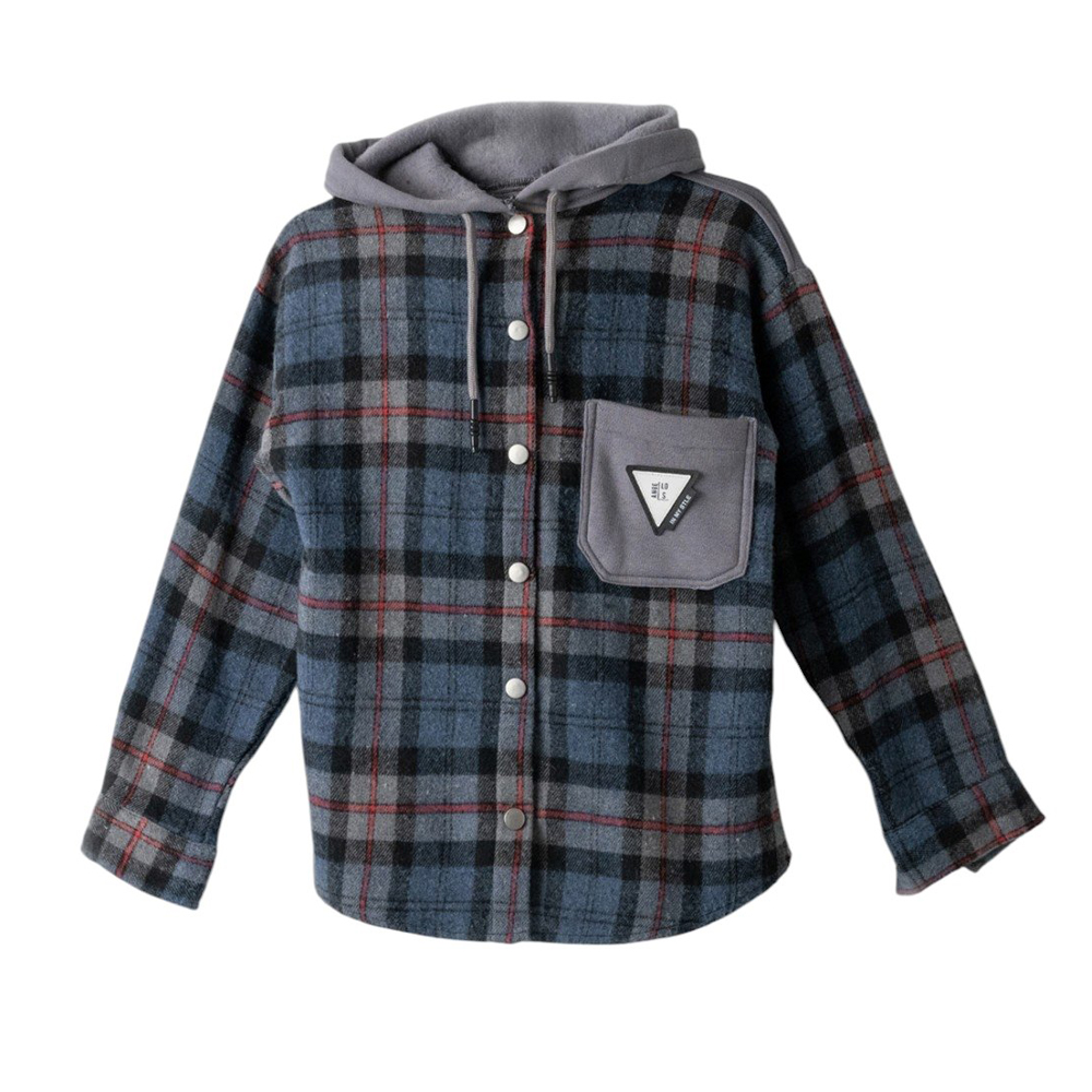 Παιδικό καρό πουκάμισο HASHTAG αγόρι - ΜΠΛΕ