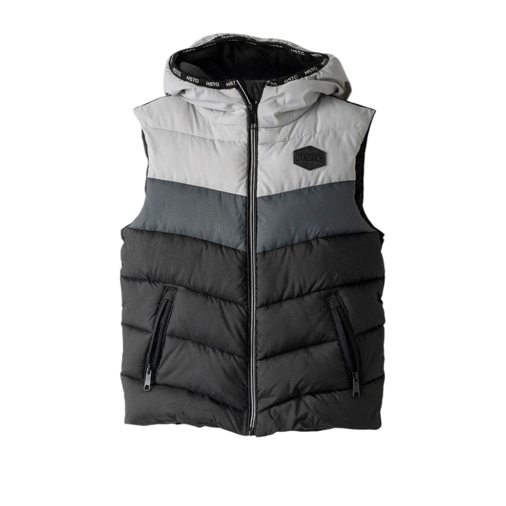 Παιδικό αμάνικο μπουφάν HASHTAG αγόρι - ΓΚΡΙ