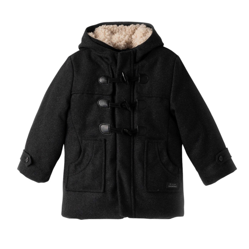 Παιδικό μοντγκόμερι παλτό HASHTAG αγόρι - ΑΝΘΡΑΚΙ