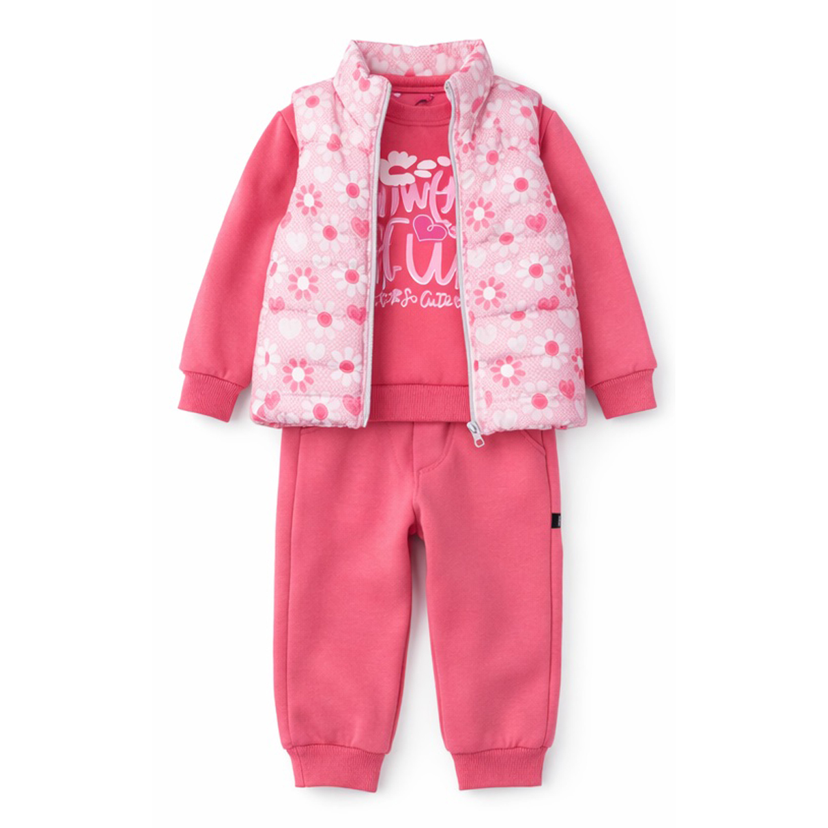 Παιδικό σετ με φόρμα 3 τμχ RESTART κορίτσι - ΡΟΖ
