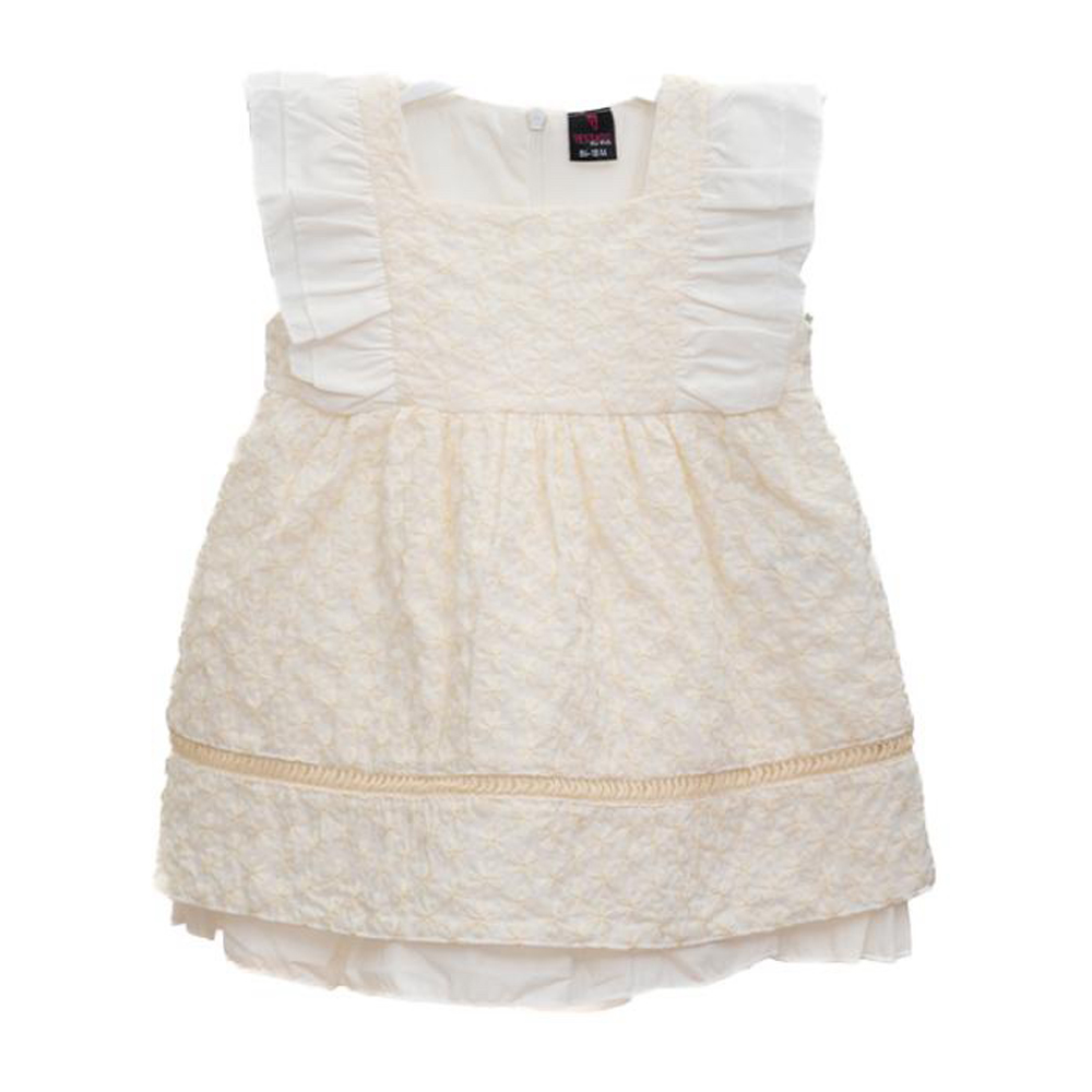 Βρεφικό φόρεμα RESTART κορίτσι - ΕΚΡΟΥ