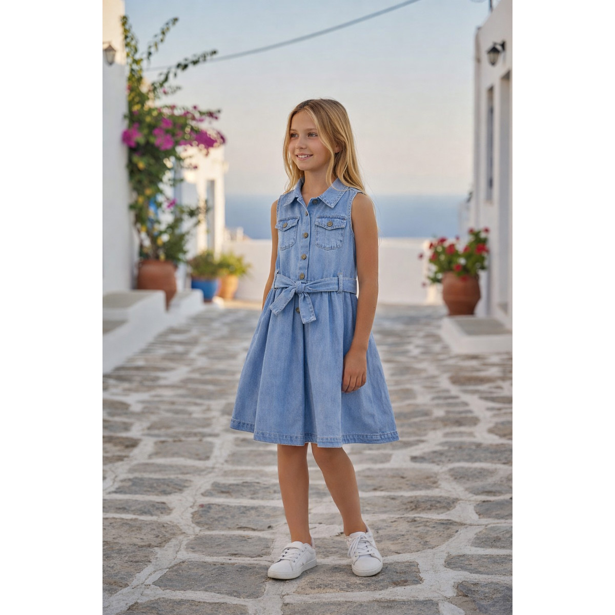 Παιδικό τζιν φόρεμα RESTART κορίτσι - 3