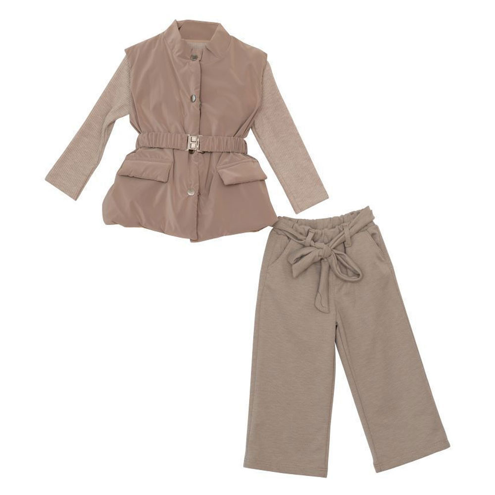 Παιδικό σετ με παντελόνι 3 τμχ RESTART κορίτσι - ΜΠΕΖ