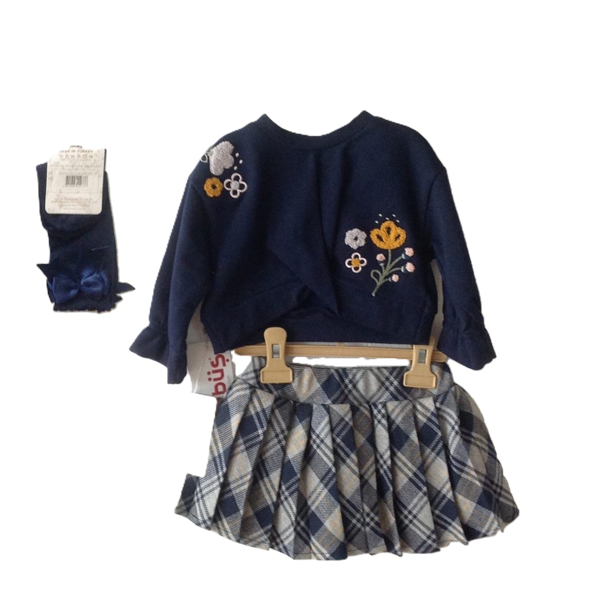 Βρεφικό σετ με φούστα RESTART κορίτσι - NAVY