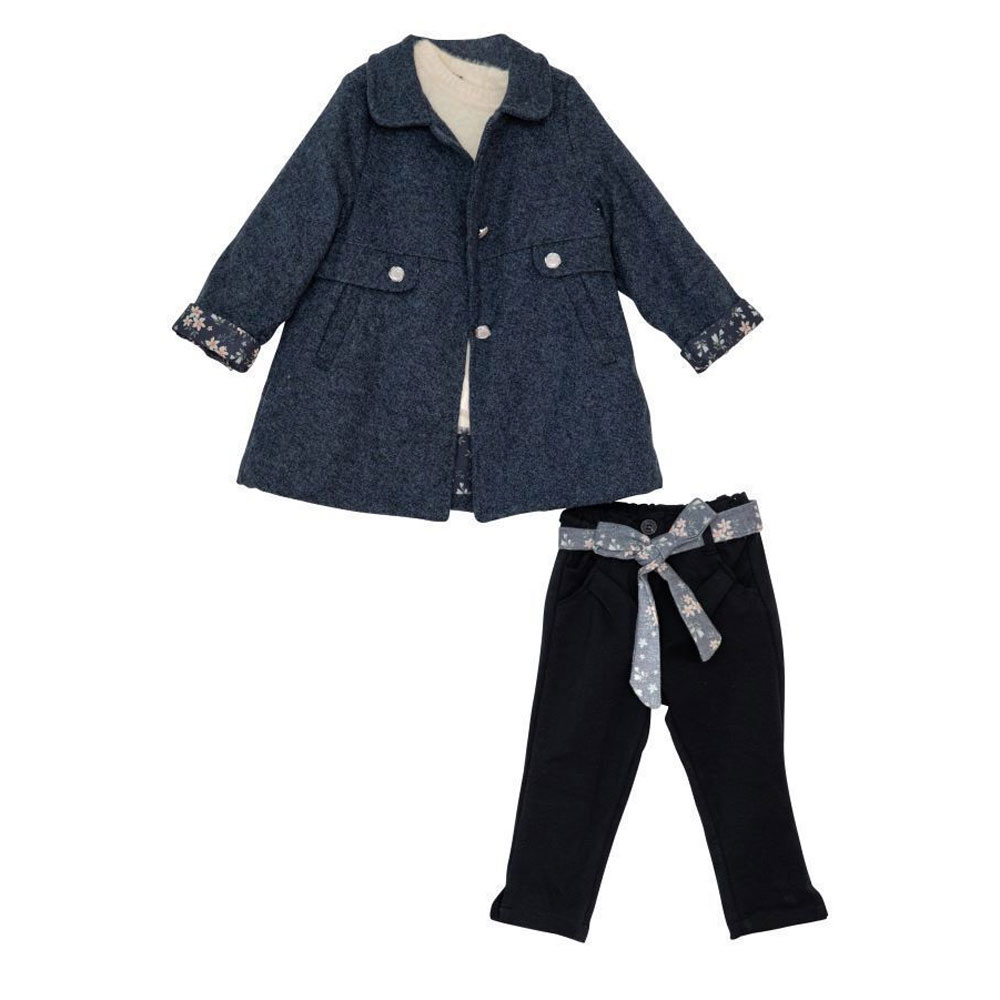 Βρεφικό σετ με παντελόνι 3 τμχ RESTART κορίτσι - ΜΠΛΕ