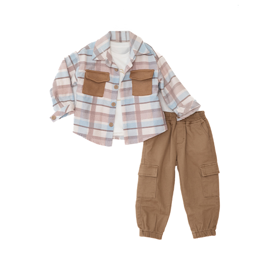 Βρεφικό σετ με παντελόνι 3 τμχ RESTART αγόρι - ΜΠΕΖ